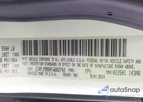 2015 Jeep Cherokee Trailhawk from USA, damaged, VIN 1C4PJMBB0FW682742